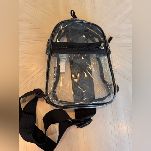 🎒Clear Sling Stadium-Approved Bag with Black Trim by Eastsport - Picture 8 of 16
